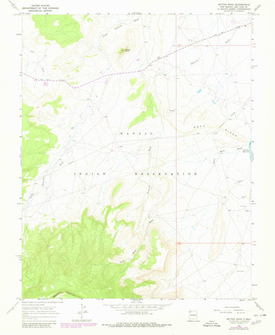 United States Geological Survey Mitten Rock, NM (1966, 24000-Scale) digital map