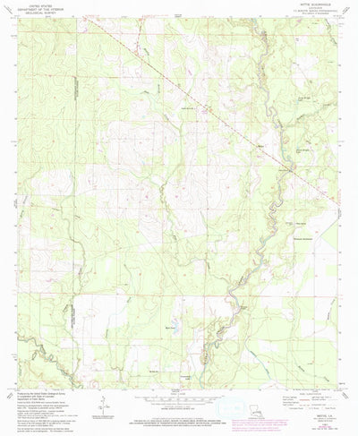 United States Geological Survey Mittie, LA (1961, 24000-Scale) digital map