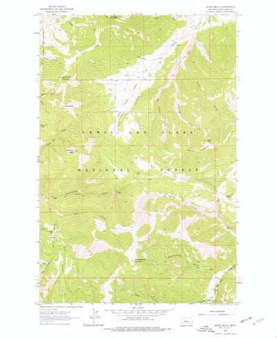 United States Geological Survey Mixes Baldy, MT (1961, 24000-Scale) digital map