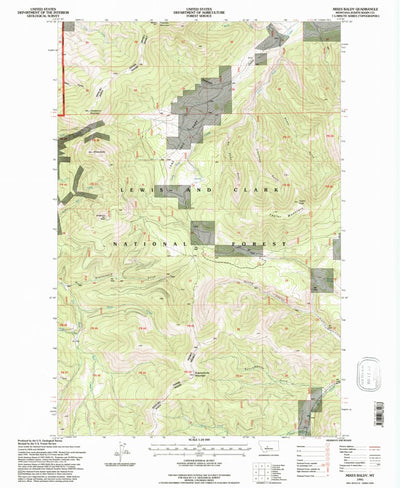 United States Geological Survey Mixes Baldy, MT (1995, 24000-Scale) digital map