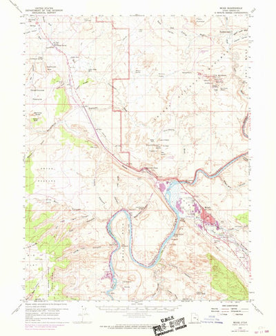 United States Geological Survey Moab, UT (1959, 62500-Scale) digital map