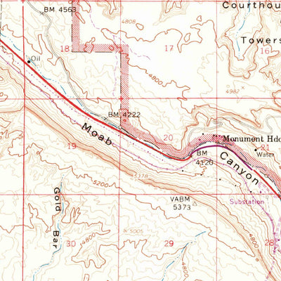 United States Geological Survey Moab, UT (1959, 62500-Scale) digital map