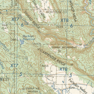United States Geological Survey Moab, UT-CO (1959, 250000-Scale) digital map