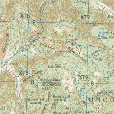 United States Geological Survey Moab, UT-CO (1959, 250000-Scale) digital map
