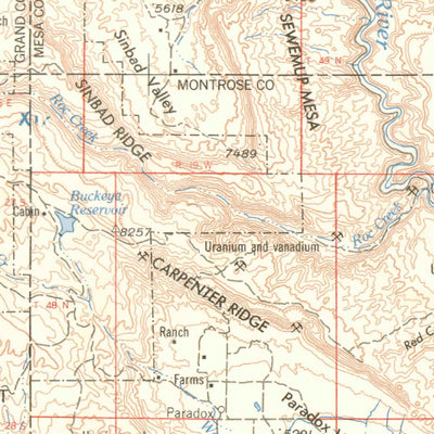 United States Geological Survey Moab, UT-CO (1960, 250000-Scale) digital map