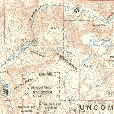 United States Geological Survey Moab, UT-CO (1960, 250000-Scale) digital map