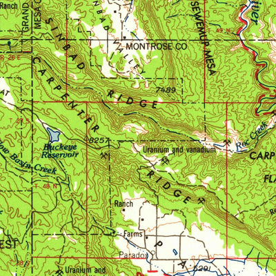 United States Geological Survey Moab, UT-CO (1962, 250000-Scale) digital map