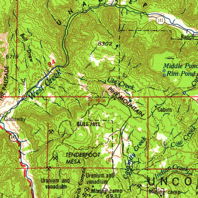 United States Geological Survey Moab, UT-CO (1962, 250000-Scale) digital map