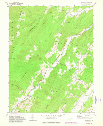 United States Geological Survey Moatstown, WV (1968, 24000-Scale) digital map