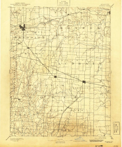 United States Geological Survey Moberly, MO (1890, 125000-Scale) digital map