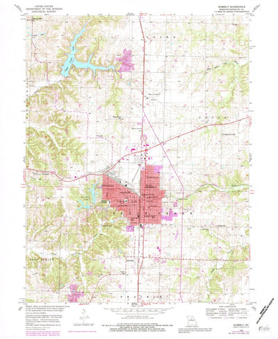 United States Geological Survey Moberly, MO (1953, 24000-Scale) digital map