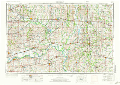 United States Geological Survey Moberly, MO (1954, 250000-Scale) digital map