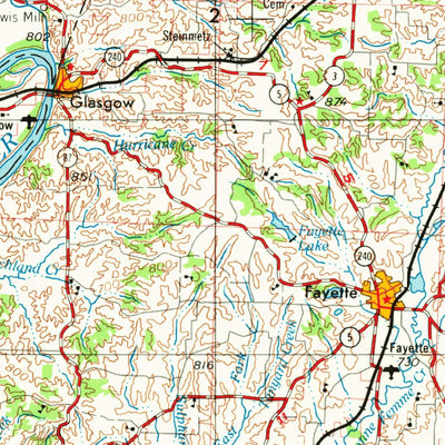 United States Geological Survey Moberly, MO (1954, 250000-Scale) digital map