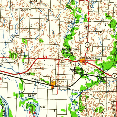 United States Geological Survey Moberly, MO (1960, 250000-Scale) digital map