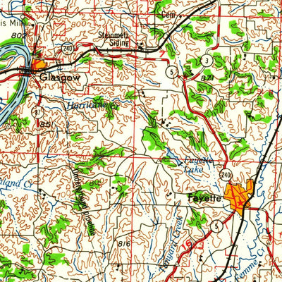 United States Geological Survey Moberly, MO (1960, 250000-Scale) digital map