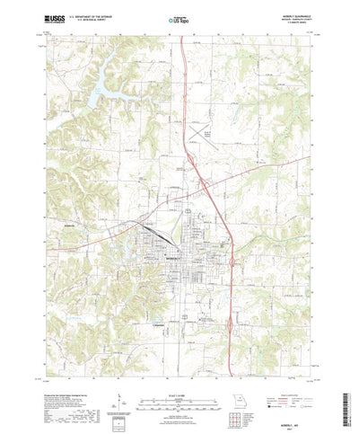 United States Geological Survey Moberly, MO (2021, 24000-Scale) digital map