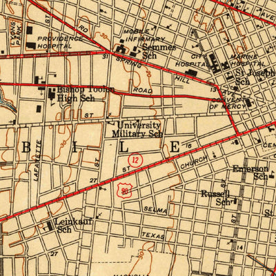 United States Geological Survey Mobile, AL (1940, 31680-Scale) digital map