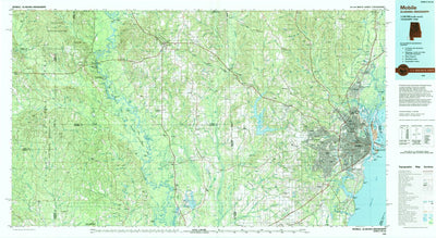 United States Geological Survey Mobile, AL-MS (1994, 100000-Scale) digital map