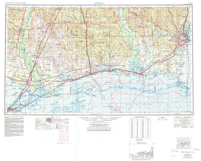 United States Geological Survey Mobile, AL-MS-LA (1953, 250000-Scale) digital map