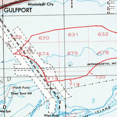 United States Geological Survey Mobile, AL-MS-LA (1953, 250000-Scale) digital map