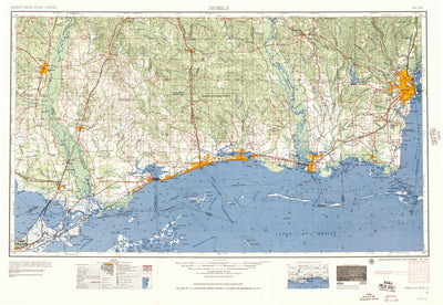 United States Geological Survey Mobile, AL-MS-LA (1957, 250000-Scale) digital map
