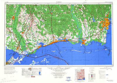 United States Geological Survey Mobile, AL-MS-LA (1984, 250000-Scale) digital map