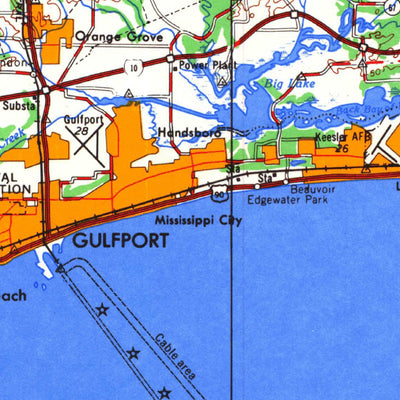 United States Geological Survey Mobile, AL-MS-LA (1984, 250000-Scale) digital map