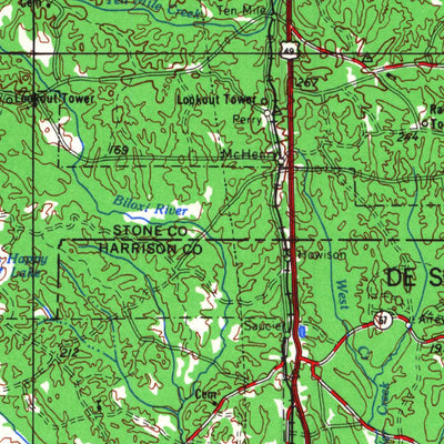 United States Geological Survey Mobile, AL-MS-LA (1984, 250000-Scale) digital map