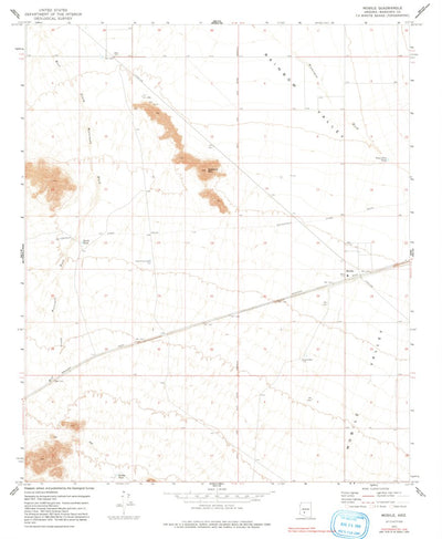 United States Geological Survey Mobile, AZ (1973, 24000-Scale) digital map