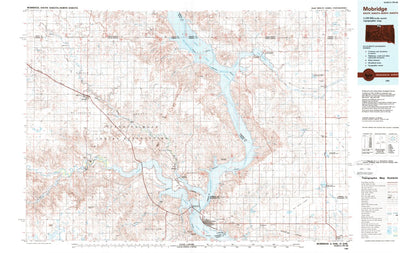 United States Geological Survey Mobridge, SD-ND (1985, 100000-Scale) digital map