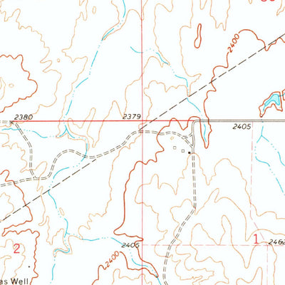 United States Geological Survey Mocane, OK (1970, 24000-Scale) digital map
