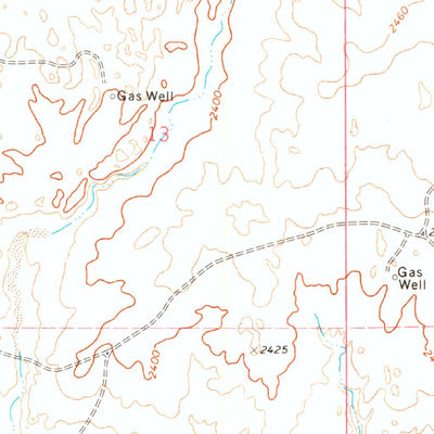 United States Geological Survey Mocane SE, OK (1970, 24000-Scale) digital map