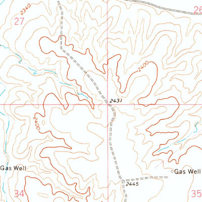 United States Geological Survey Mocane SE, OK (1970, 24000-Scale) digital map