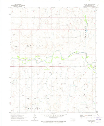 United States Geological Survey Mocane SW, OK (1971, 24000-Scale) digital map