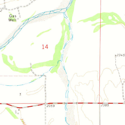United States Geological Survey Mocane SW, OK (1971, 24000-Scale) digital map