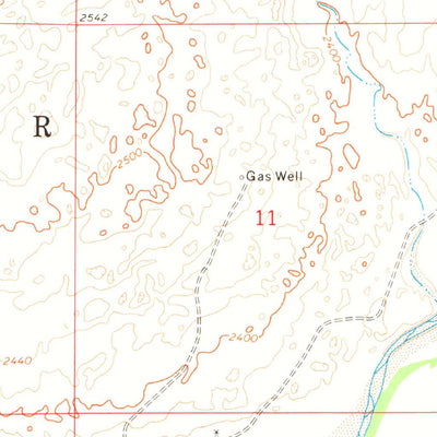 United States Geological Survey Mocane SW, OK (1971, 24000-Scale) digital map