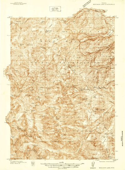 United States Geological Survey Moccasin Lake, WY (1937, 48000-Scale) digital map
