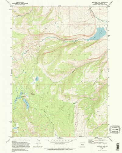 United States Geological Survey Moccasin Lake, WY (1981, 24000-Scale) digital map