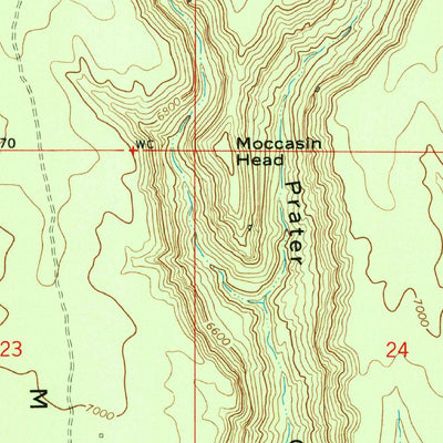 United States Geological Survey Moccasin Mesa, CO (1967, 24000-Scale) digital map