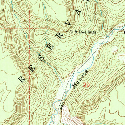 United States Geological Survey Moccasin Mesa, CO (1967, 24000-Scale) digital map