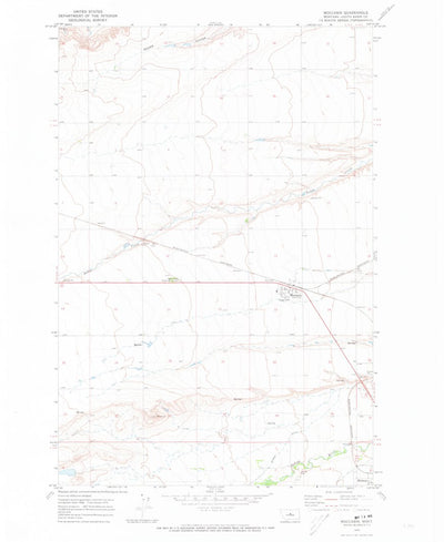 United States Geological Survey Moccasin, MT (1970, 24000-Scale) digital map
