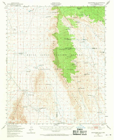 United States Geological Survey Mockingbird Gap, NM (1948, 62500-Scale) digital map