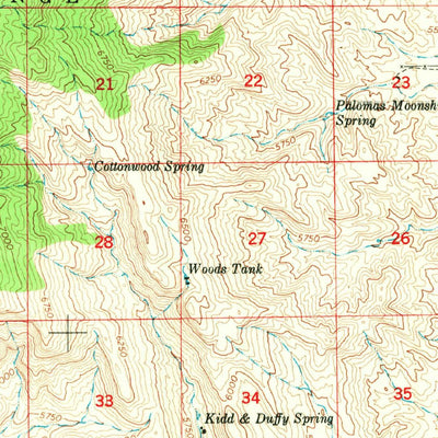 United States Geological Survey Mockingbird Gap, NM (1948, 62500-Scale) digital map
