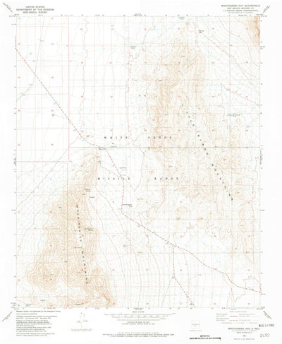United States Geological Survey Mockingbird Gap, NM (1982, 24000-Scale) digital map