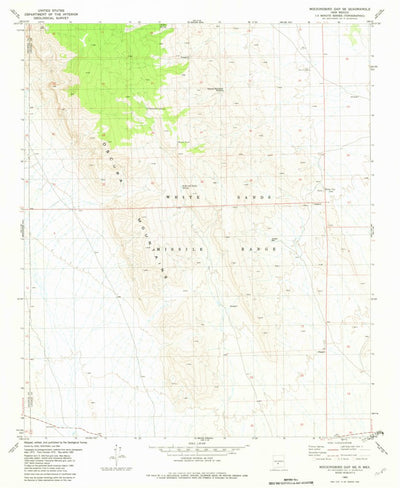 United States Geological Survey Mockingbird Gap SE, NM (1982, 24000-Scale) digital map