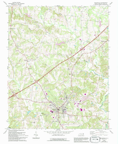 United States Geological Survey Mocksville, NC (1969, 24000-Scale) digital map