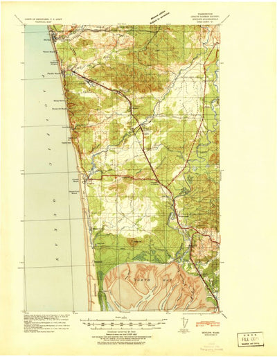United States Geological Survey Moclips, WA (1941, 62500-Scale) digital map