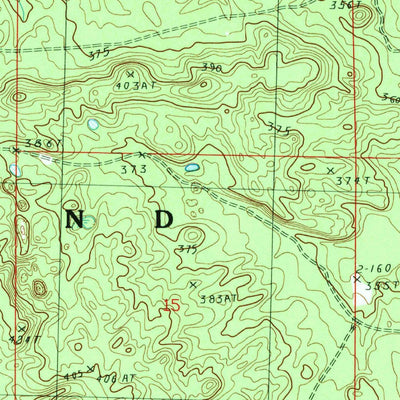 United States Geological Survey Moddersville, MI (1983, 25000-Scale) digital map
