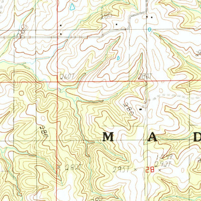 United States Geological Survey Modena, MO (1984, 24000-Scale) digital map