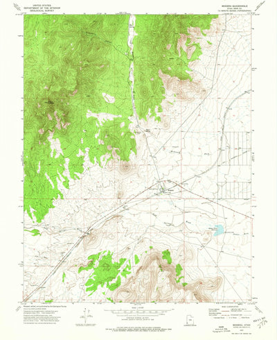 United States Geological Survey Modena, UT (1972, 24000-Scale) digital map